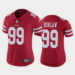 women javon kinlaw san francisco 49ers scarlet vapor limited jersey 