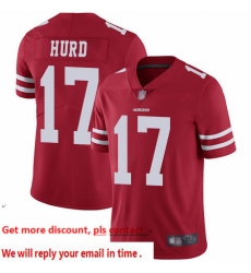 49ers 17 Jalen Hurd Red Team Color Youth Stitched Football Vapor Untouchable Limited Jersey