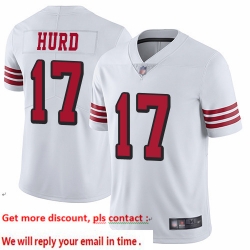 49ers 17 Jalen Hurd White Rush Youth Stitched Football Vapor Untouchable Limited Jersey