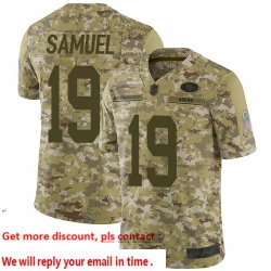 49ers 19 Deebo Samuel Camo Youth Stitched Football Limited 2018 Salute to Service Jersey