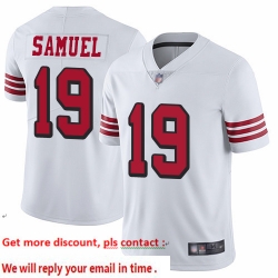 49ers 19 Deebo Samuel White Rush Youth Stitched Football Vapor Untouchable Limited Jersey