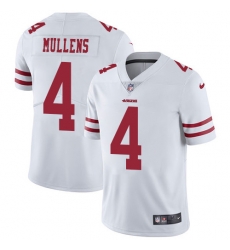 Nike 49ers #4 Nick Mullens White Youth Stitched NFL Vapor Untouchable Limited Jersey