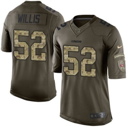 Nike 49ers #52 Patrick Willis Green Youth Stitched NFL Limited Salute to Service Jersey