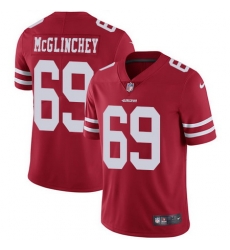 Nike 49ers #69 Mike McGlinchey Red Team Color Youth Stitched NFL Vapor Untouchable Limited Jersey