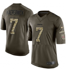 Nike 49ers #7 Colin Kaepernick Green Youth Stitched NFL Limited Salute to Service Jersey