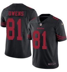 Nike 49ers #81 Terrell Owens Black Youth Stitched NFL Limited Rush Jersey