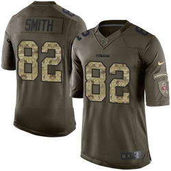 Nike 49ers #82 Torrey Smith Green Youth Stitched NFL Limited Salute to Service Jersey