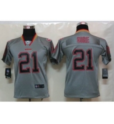 Nike Youth San Francisco 49ers #21 Frank Gore Grey Jerseys[Elite lights out]