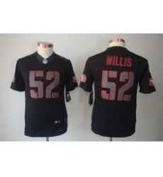 Nike Youth San Francisco 49ers #52 Patrick Willis Black Jerseys(Impact Limited)