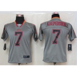 Nike Youth San Francisco 49ers #7 Colin Kaepernick Grey jerseys[Elite lights out]