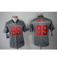 Nike Youth San Francisco 49ers #99 Aldon Smith Grey Shadow Elite Jerseys