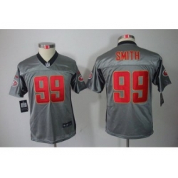 Nike Youth San Francisco 49ers #99 Aldon Smith Grey Shadow Elite Jerseys