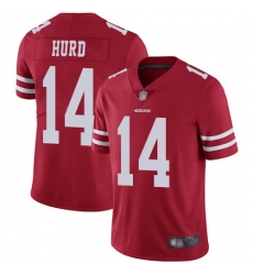 Youth 49ers 14 Jalen Hurd Red Team Color Stitched Football Vapor Untouchable Limited Jersey