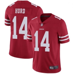 Youth 49ers 14 Jalen Hurd Red Team Color Stitched Football Vapor Untouchable Limited Jersey