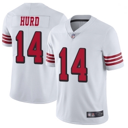 Youth 49ers 14 Jalen Hurd White Rush Stitched Football Vapor Untouchable Limited Jersey