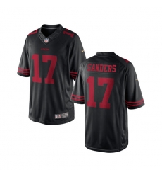 Youth 49ers 17 Emmanuel Sanders Black Game Stitched NFL Jersey