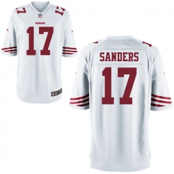 Youth 49ers 17 Emmanuel Sanders White Game Stitched NFL Jersey