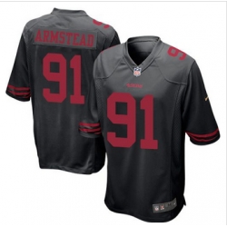 Youth NEW 49ers #91 Arik Armstead Black Alternate Stitched NFL Elite Jersey