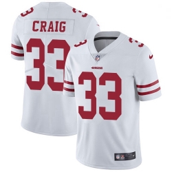 Youth NFL 49ers 33 Roger Craig White Vapor Untouchable Limited Jersey