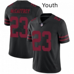 Youth NFL San Francisco 49ers 23 Christian McCaffrey Black Vapor Untouchable Limited Stitched Jersey