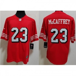 Youth NFL San Francisco 49ers #23 Christian McCaffrey Red Stitched Vapor Limited Jersey
