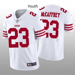 Youth NFL San Francisco 49ers 23 Christian McCaffrey White Vapor Untouchable Limited Stitched Jersey