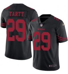 Youth Nike 49ers #29 Jaquiski Tartt Black Stitched NFL Limited Rush Jersey