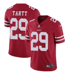 Youth Nike 49ers #29 Jaquiski Tartt Red Team Color Stitched NFL Vapor Untouchable Limited Jersey