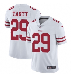 Youth Nike 49ers #29 Jaquiski Tartt White Stitched NFL Vapor Untouchable Limited Jersey