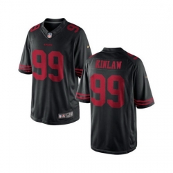 Youth Nike 49ers 99 Javon Kinlaw Black Game Stitched NFL Jersey