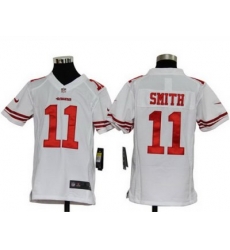 Youth Nike San Francisco 49ers 11# Smith Authentic White Jersey