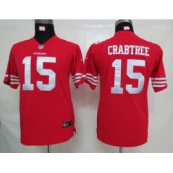 Youth Nike San Francisco 49ers 15# Michael Crabtree Red Nike NFL Jerseys