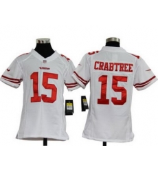 Youth Nike San Francisco 49ers 15# Michael Crabtree White Nike NFL Jerseys