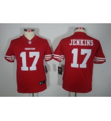 Youth Nike San Francisco 49ers #17 Jenkins Red Limited Jerseys
