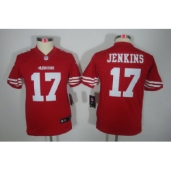 Youth Nike San Francisco 49ers #17 Jenkins Red Limited Jerseys