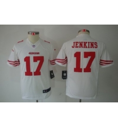 Youth Nike San Francisco 49ers #17 Jenkins White Limited Jerseys