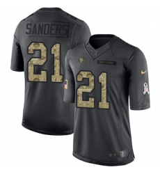 Youth Nike San Francisco 49ers 21 Deion Sanders Limited Black 2016 Salute to Service NFL Jersey