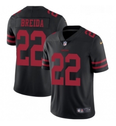Youth Nike San Francisco 49ers 22 Matt Breida Black Vapor Untouchable Limited Player NFL Jersey