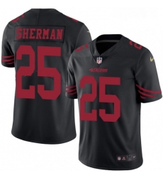 Youth Nike San Francisco 49ers 25 Richard Sherman Limited Black Rush Vapor Untouchable NFL Jersey