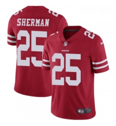 Youth Nike San Francisco 49ers 25 Richard Sherman Red Team Color Vapor Untouchable Limited Player NFL Jersey