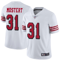 Youth Nike San Francisco 49ers 31 Raheem Mostert White Rush Limited Player NFL Jersey