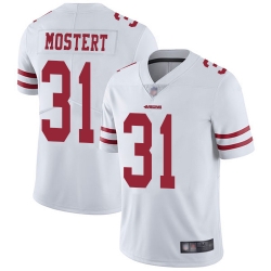 Youth Nike San Francisco 49ers 31 Raheem Mostert White Team Color Vapor Untouchable Limited Player NFL Jersey