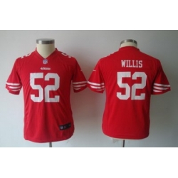 Youth Nike San Francisco 49ers 52# Willis Authentic Red Jersey