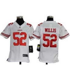 Youth Nike San Francisco 49ers 52# Willis Authentic White Jersey