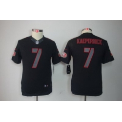 Youth Nike San Francisco 49ers 7# Colin Kaepernick Black Jerseys[Impact Limited]