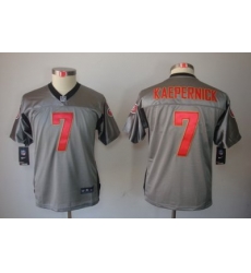 Youth Nike San Francisco 49ers 7# Colin Kaepernick [Grey Shadow Elite] Jerseys