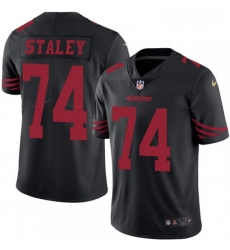 Youth Nike San Francisco 49ers 74 Joe Staley Limited Black Rush Vapor Untouchable NFL Jersey