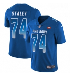 Youth Nike San Francisco 49ers 74 Joe Staley Limited Royal Blue 2018 Pro Bowl NFL Jersey