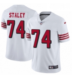 Youth Nike San Francisco 49ers 74 Joe Staley Limited White Rush Vapor Untouchable NFL Jersey