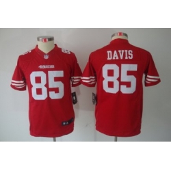 Youth Nike San Francisco 49ers #85 Vernon Davis Red Limited Jerseys